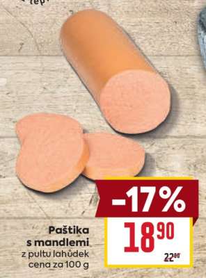 Paštika s mandlemi