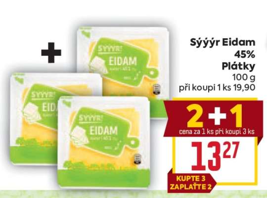 Sýýýr Eidam 45% Plátky