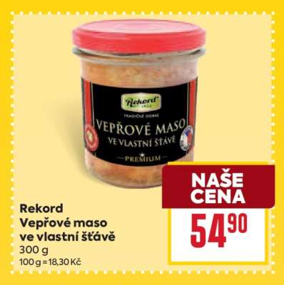 Rekord Vepřové maso ve vlastní šťávě