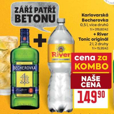 Karlovarská Becherovka + River Tonic originál
