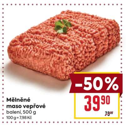 Mělněné maso vepřové