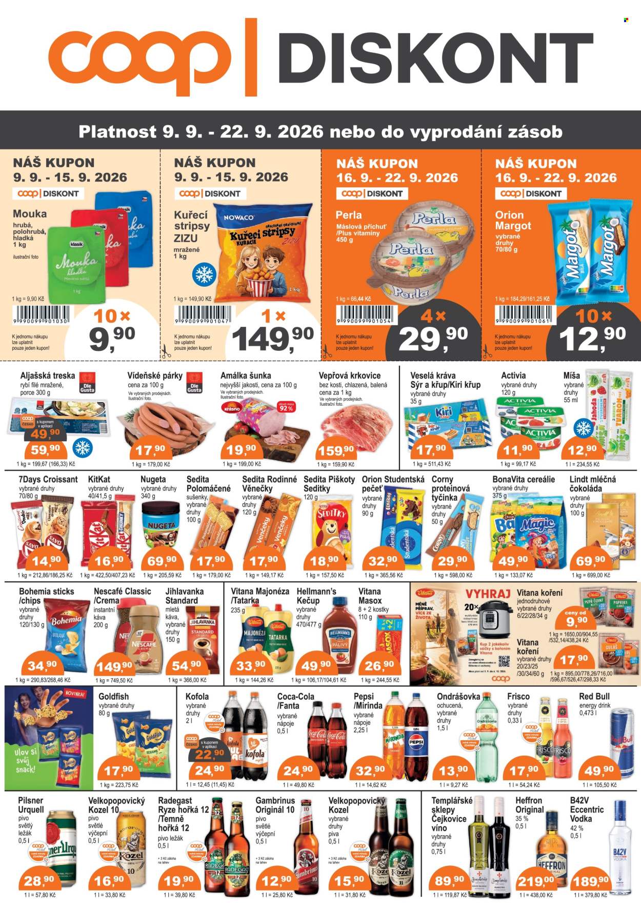 Leták coop DISKONT - 9.9.2026 - 22.9.2026. Strana 1