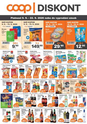 Leták coop DISKONT - 9.9.2026 - 22.9.2026.