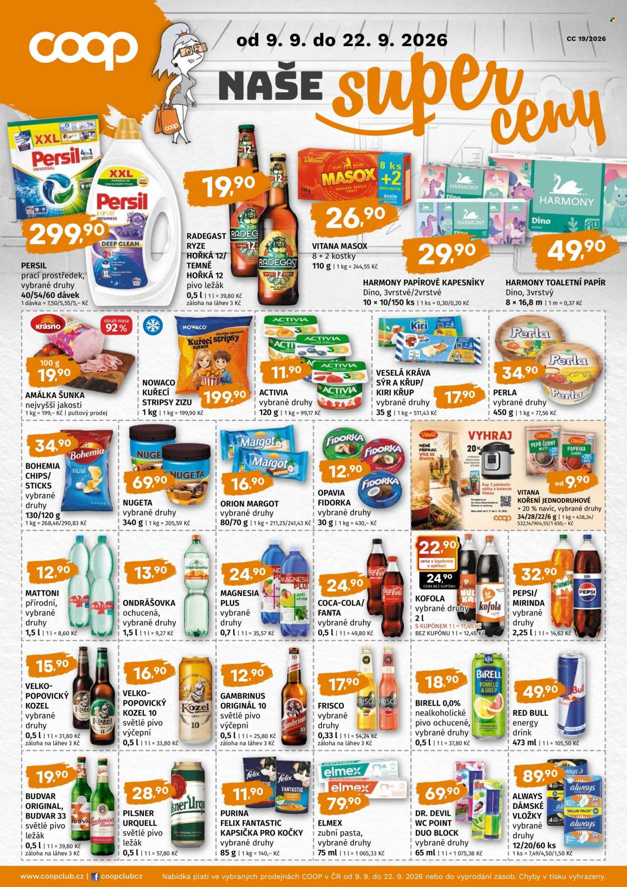 Leták coop JEDNOTA - 9.9.2026 - 22.9.2026. Strana 1