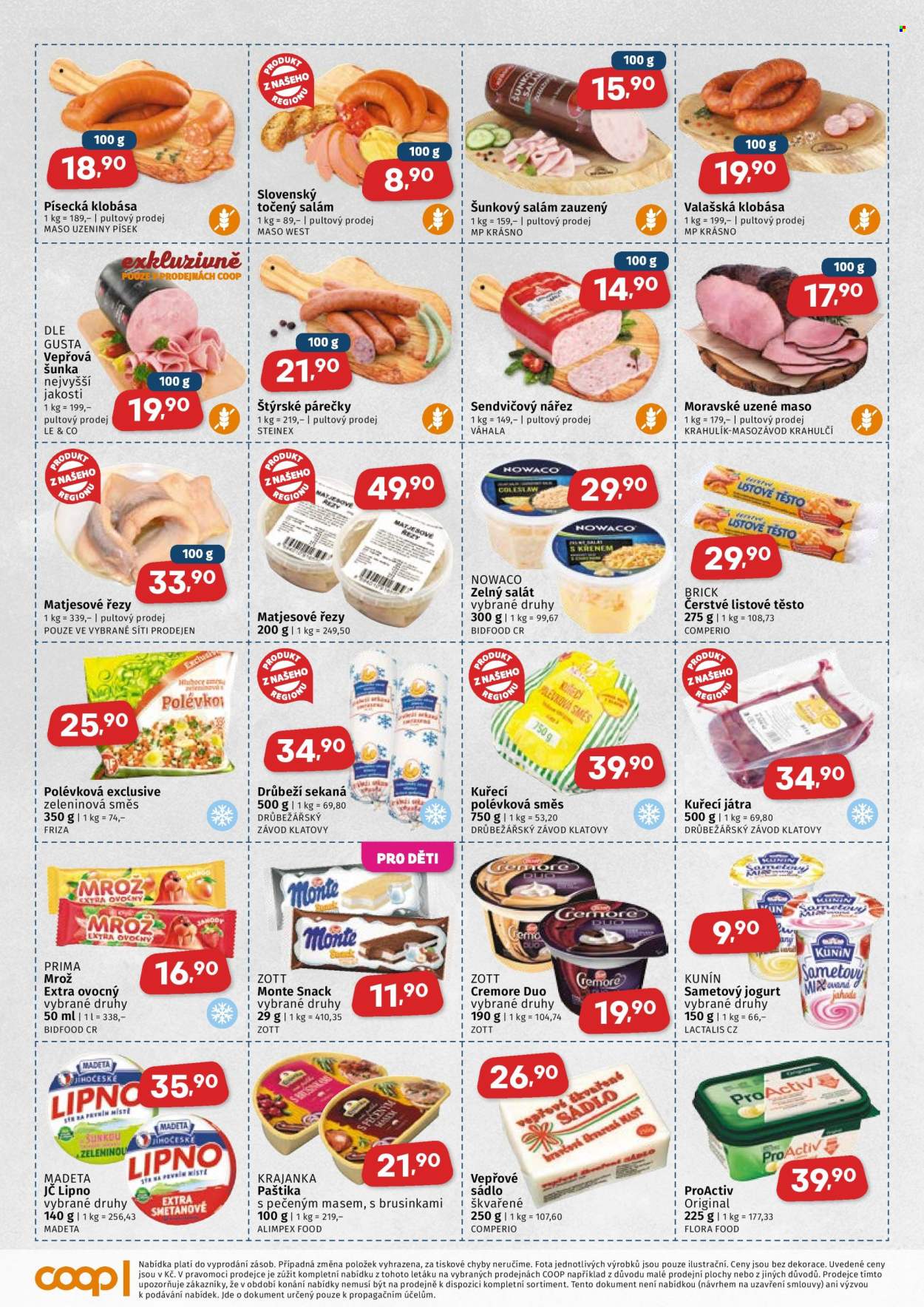Leták coop JEDNOTA - 9.9.2026 - 22.9.2026. Strana 2
