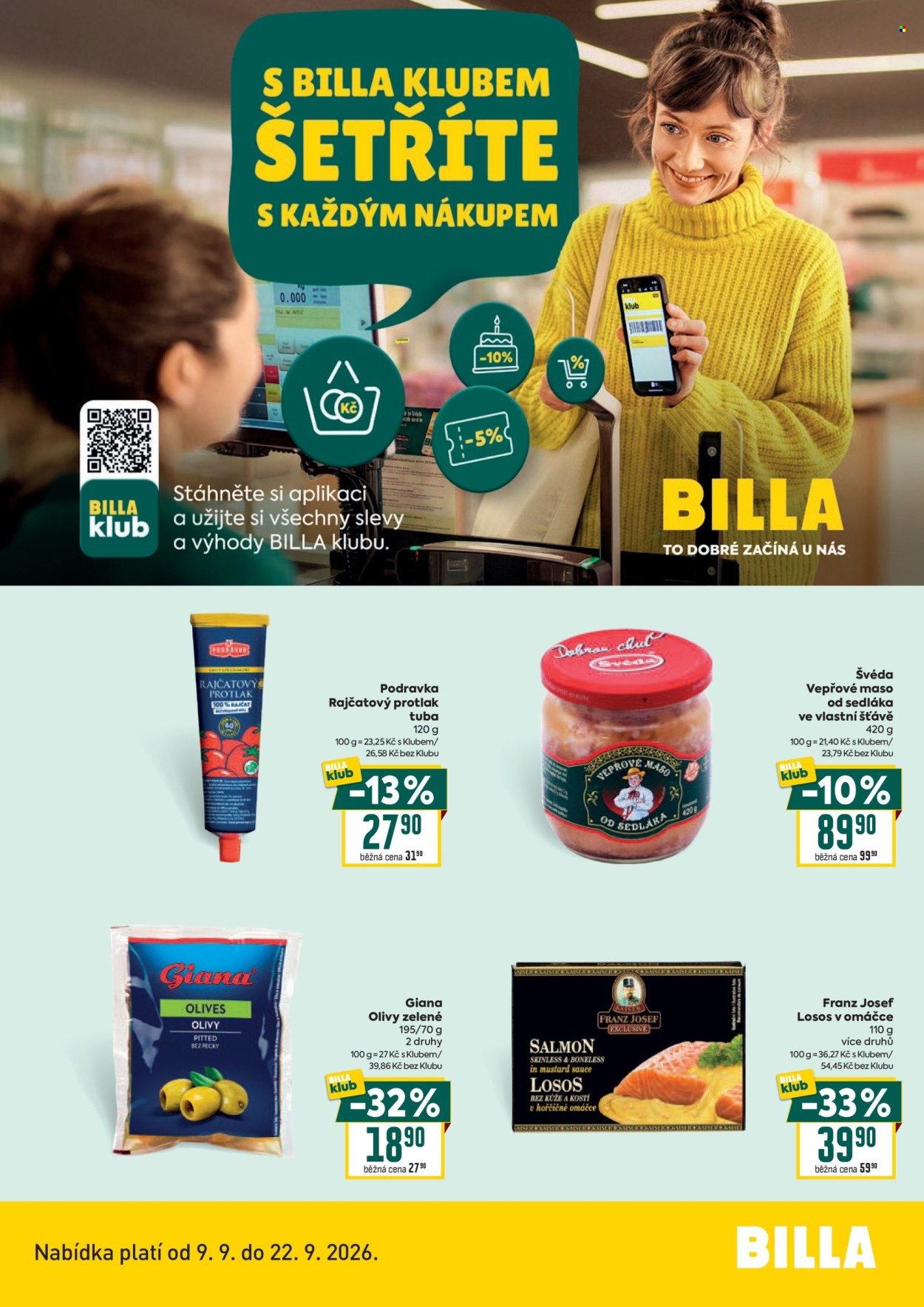 Leták BILLA - 9.9.2026 - 22.9.2026. Strana 2