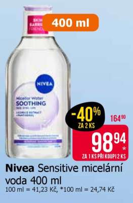 Nivea sensitive micelární voda 400 ml,