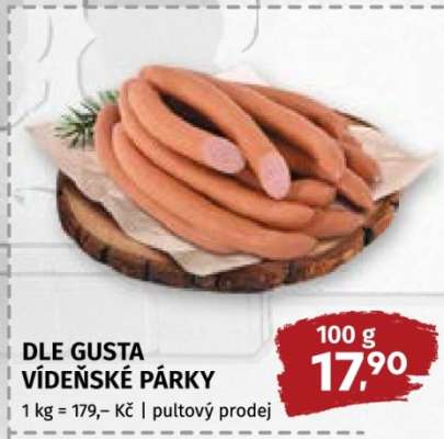 DLE GUSTA Vídeňské párky