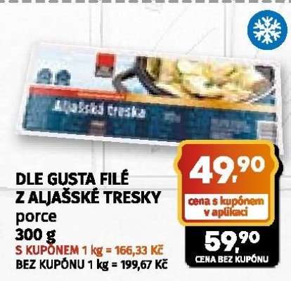 DLE GUSTA FILÉ Z ALJAŠSKÉ TRESKY