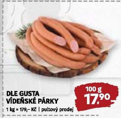 DLE GUSTA Vídeňské párky