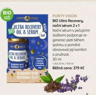 PURITY VISION BIO Ultra Recovery, noční sérum 2 v 1