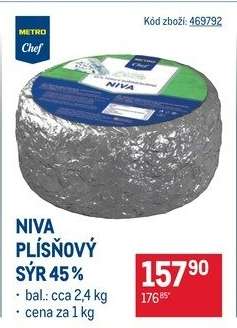 NIVA PLÍSŇOVÝ SÝR 45 %