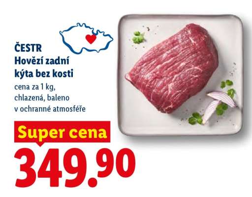 ČESTR Hovězí zadní kýta bez kosti