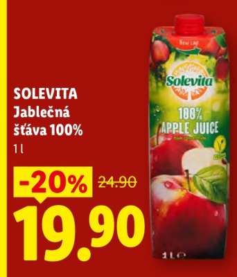 SOLEVITA Jablečná šťáva 100%