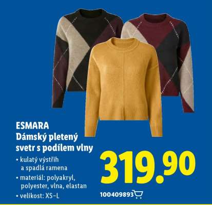 ESMARA Dámský pletený svetr s podílem vlny