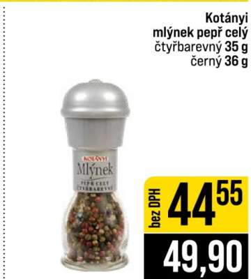 Kotányi mlýnek pepř celý