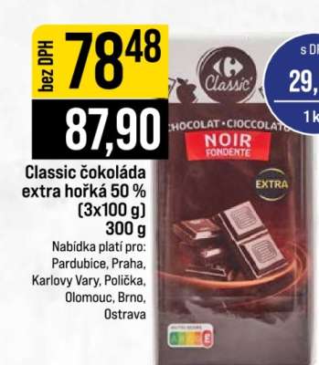 Classic čokoláda extra hořká 50 %