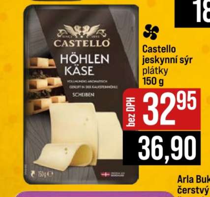 Castello jeskynní sýr plátky 150 g