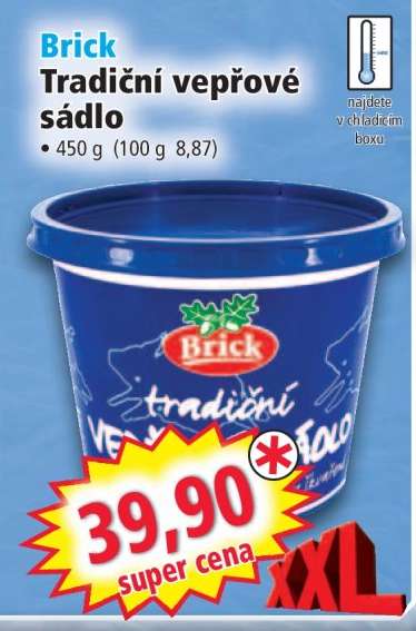 Brick tradiční vepřové sádlo