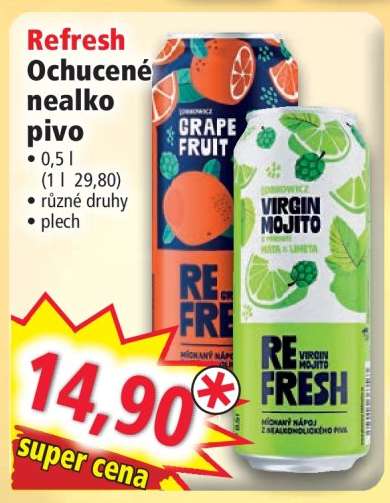 Refresh Ochucené nealko pivo