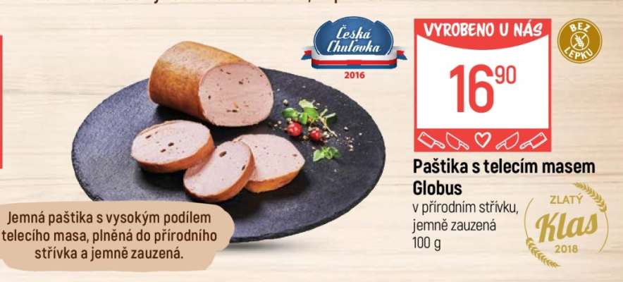 Paštika s telecím masem Globus