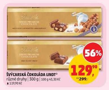 Švýcarská čokoláda Lindt