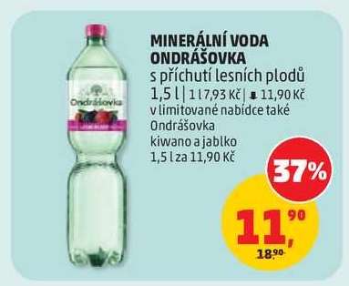 Minerální voda Ondrášovka s příchutí lesních plodů