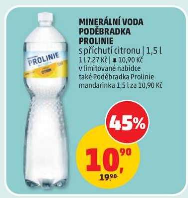MINERÁLNÍ VODA PODĚBRADKA PROLINIE