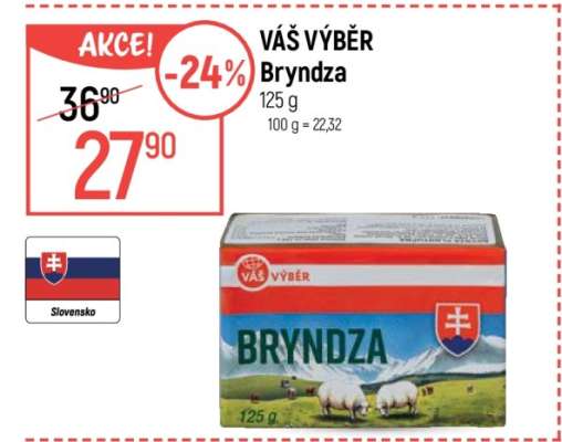 VÁŠ VÝBĚR Bryndza
