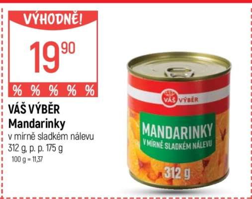 VÁŠ VÝBĚR Mandarinky