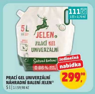 PRACÍ GEL UNIVERZÁLNÍ NÁHRADNÍ BALENÍ JELEN