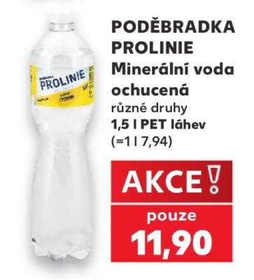 PODĚBRADKA PROLINIE Minerální voda ochucená