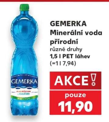 GEMERKA Minerální voda přírodní