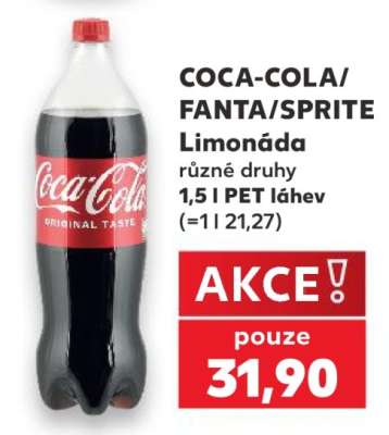 COCA-COLA/ FANTA/ SPRITE Limonáda