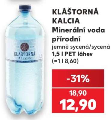 KLÁŠTORNÁ KALCIA Minerální voda přírodní