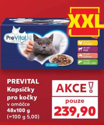 PREVITAL Kapsičky pro kočky v omáčce