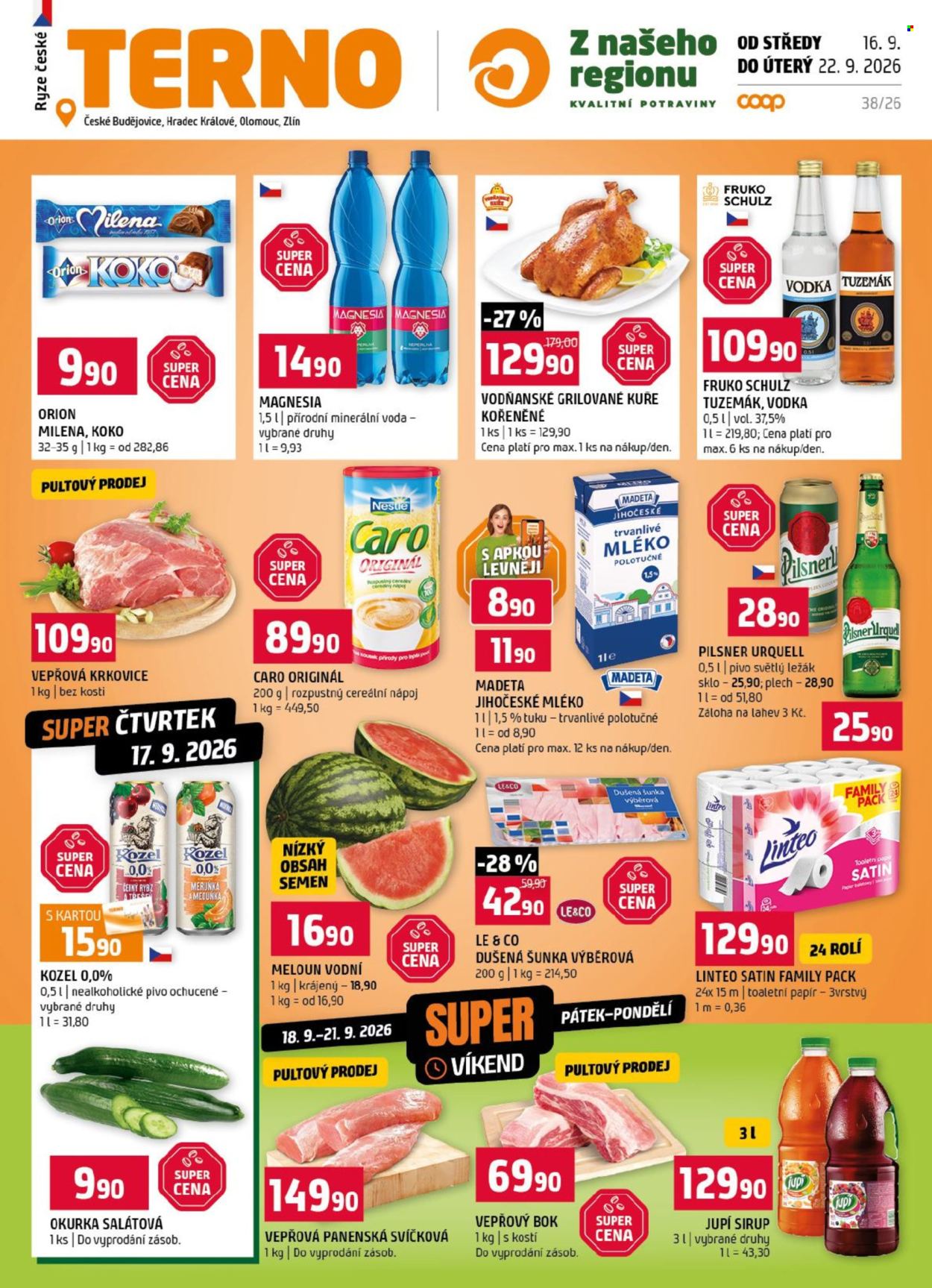 Leták coop TERNO - 16.9.2026 - 22.9.2026. Strana 1