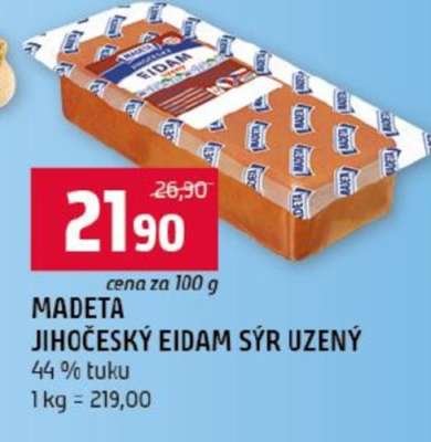 MADETA JIHOČESKÝ EIDAM SÝR UZENÝ