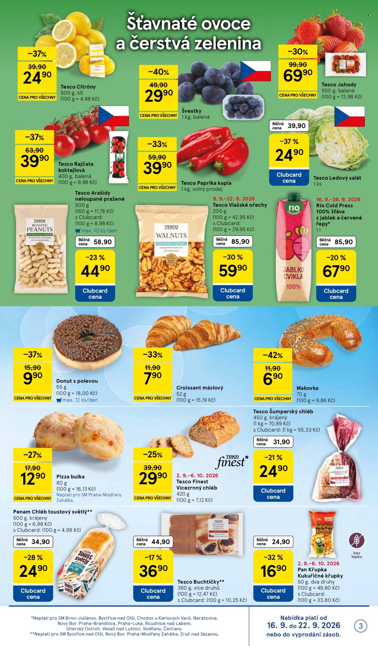 Leták TESCO supermarket - 16.9.2026 - 22.9.2026. Strana 3