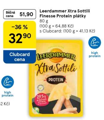 Leerdammer Xtra Sottili Finesse Protein plátky