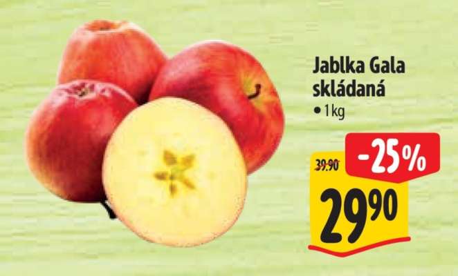 Jablka Gala skládaná