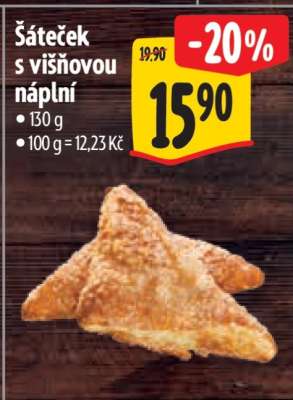 Šáteček s višňovou náplní