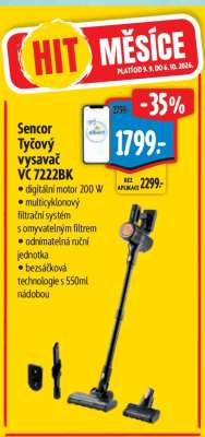 Sencor Tyčový vysavač VC 7222BK
