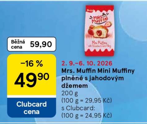 Mrs. Muffin Mini Muffiny plněné s jahodovým džemem