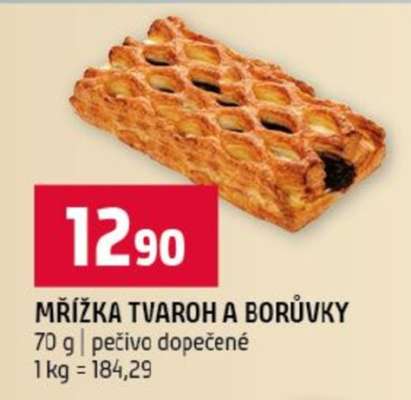 Mřížka tvaroh a borůvky