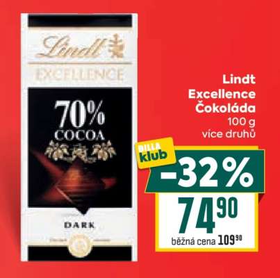Lindt Excellence Čokoláda