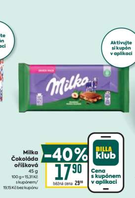 Milka Čokoláda oříšková