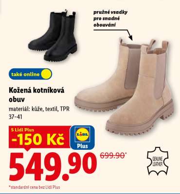 Kožená kotníková obuv