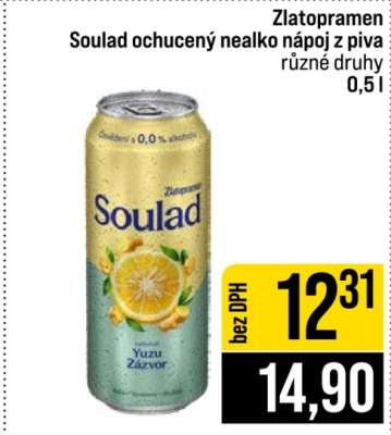 Zlatopramen Soulad ochucený nealko nápoj z piva