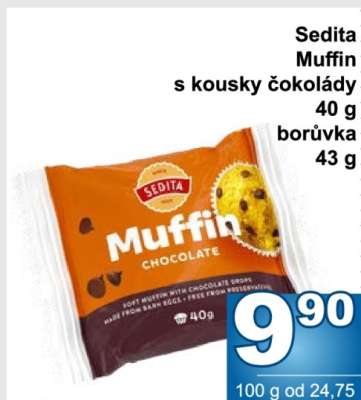 Sedita Muffin s kousky čokolády
